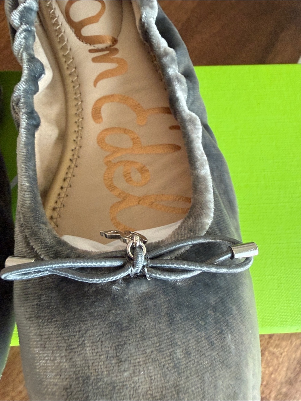 Sam Edelman smokey blue Velvet Ballet Flats - Picture 4 of 7